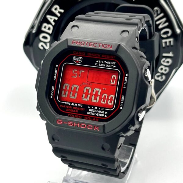 Relógio Masculino G-Shock Digital DW preto vermelho c/caixa a prova dagua - Imagem 5