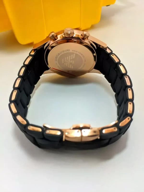 Relógio Emporio Armani Ar5905 Preto Rose Unissex Linha Luxo- 100% Funcional - Imagem 5